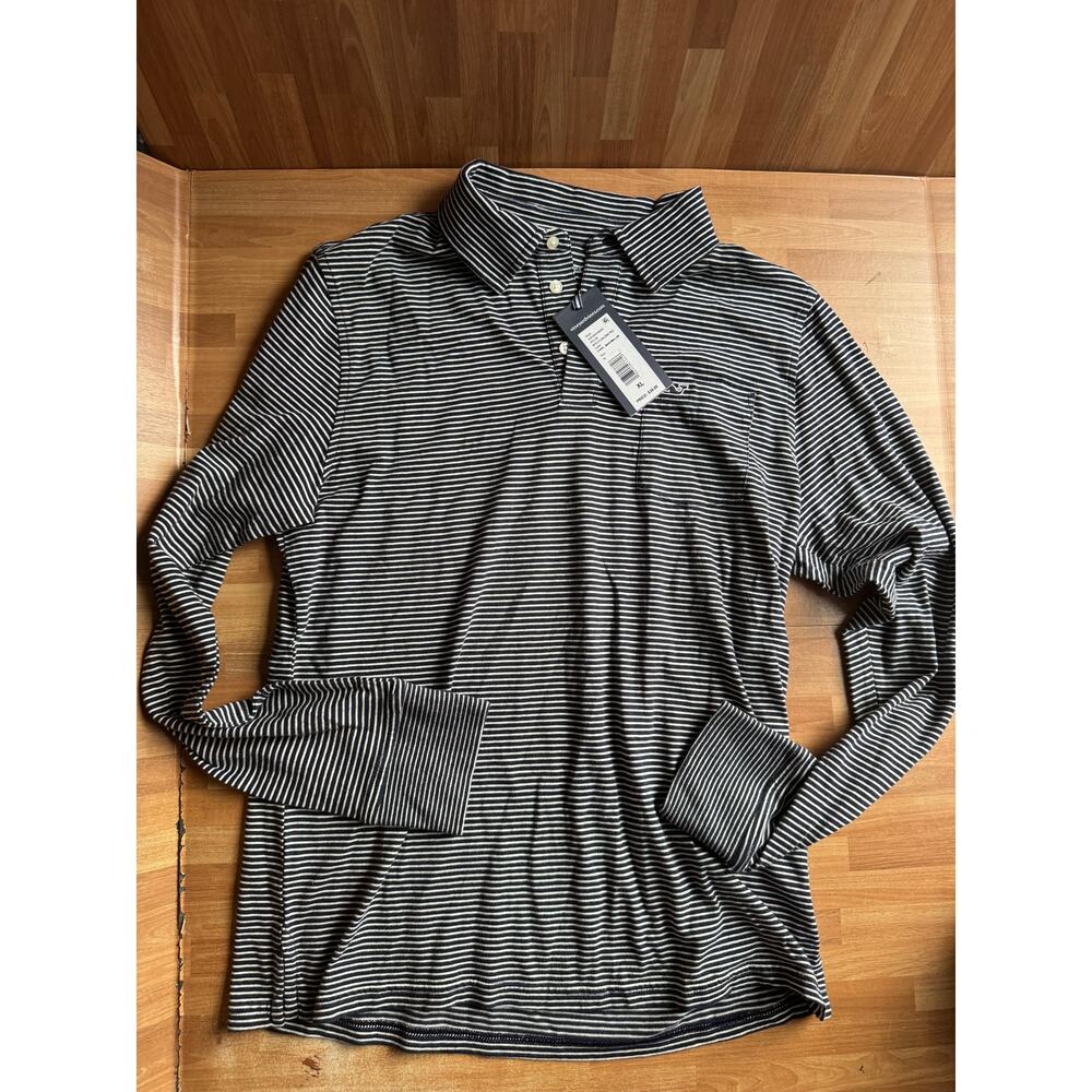 Vineyard Vines striped long sleeve polo, size XL, NWT